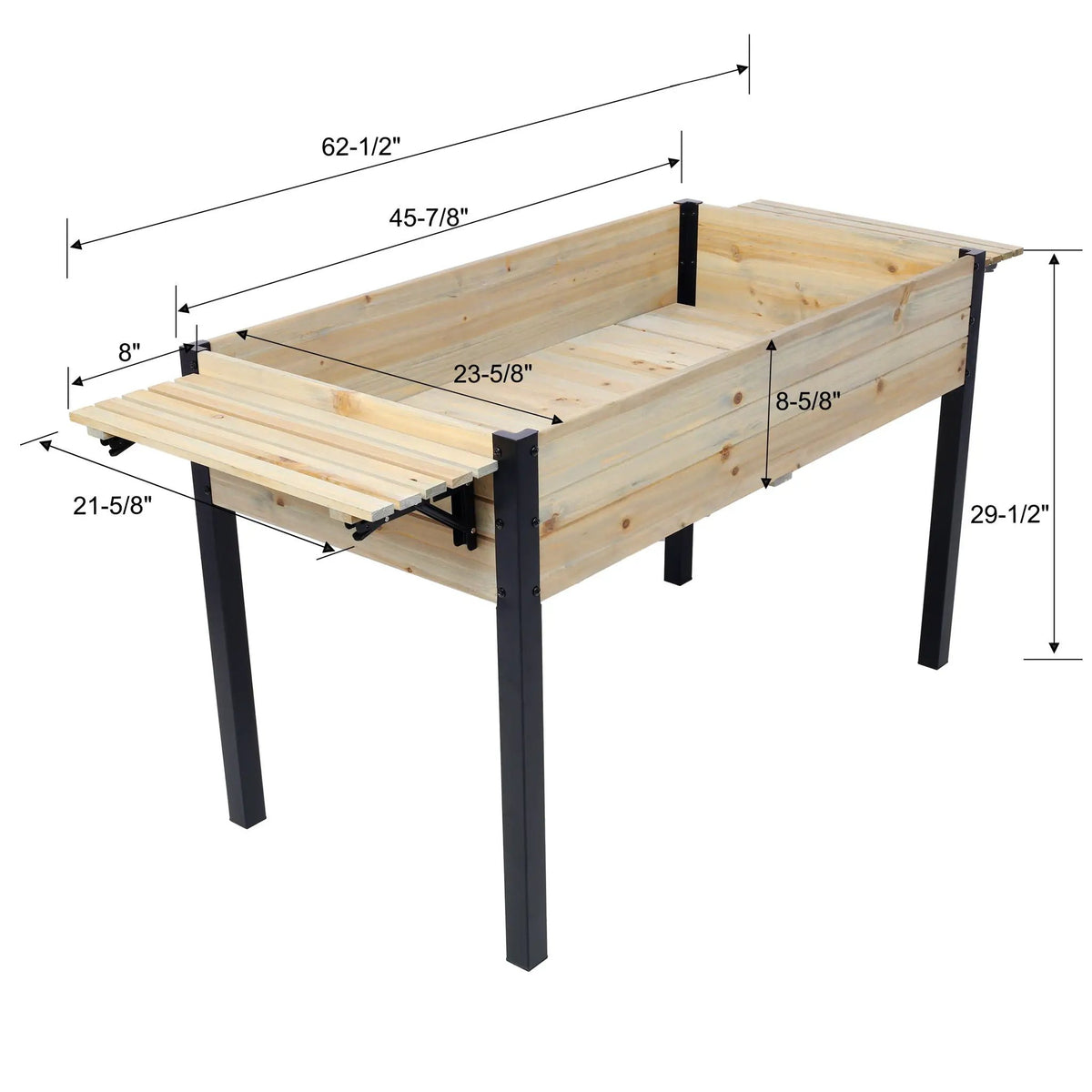 Raised Garden Bed | Premium Fir Wood | Folding Storage Shelf