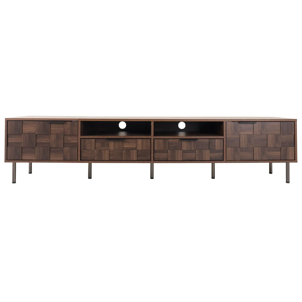 TV Stand | Media Console | 78.7 Inch with 2 Drawers 4 Cabinets | Mid Century