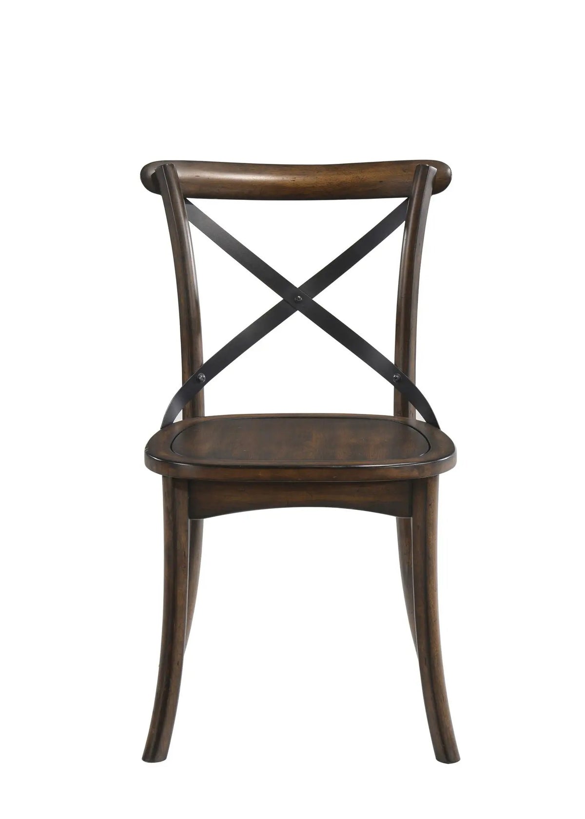Kaelyn Metal Side Chairs | Set Of 2 | Dark Oak | Rustic Industrial Style