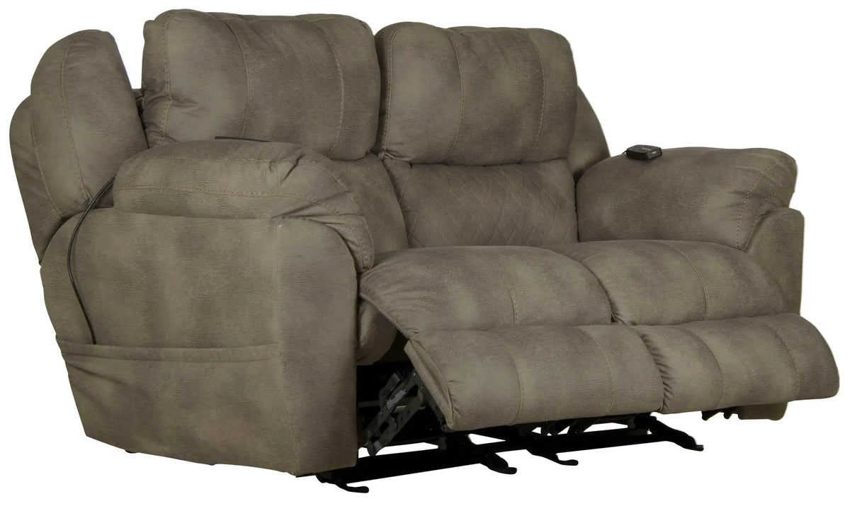 Flynn Power Lay Flat Rocking Loveseat With Power Adjustable Headrest & Lumbar And | 79 x 41 x 43 in | Polyester & Fabric | Fig