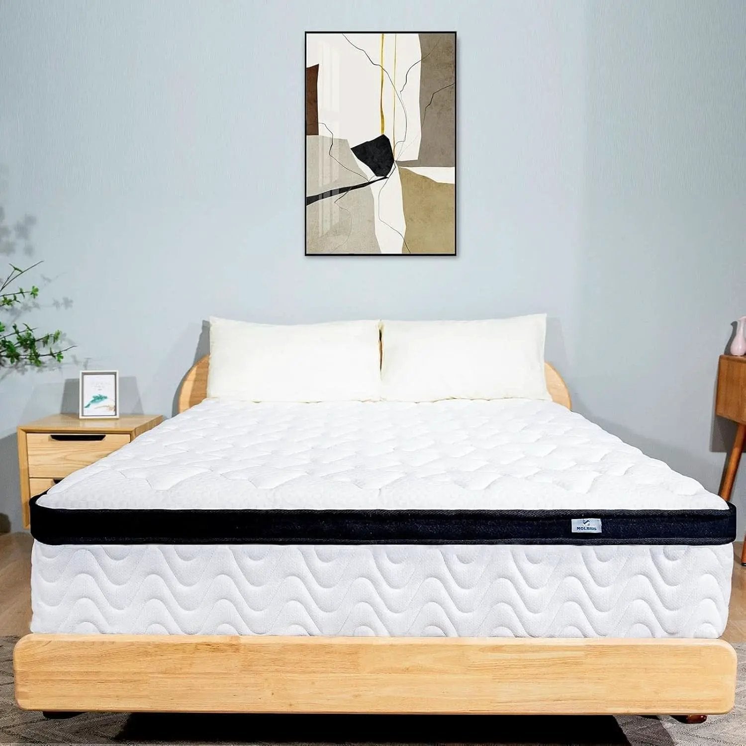 Full Size 10 Inch Hybrid Mattress Fiberglass Free Breathable from PriceLows™