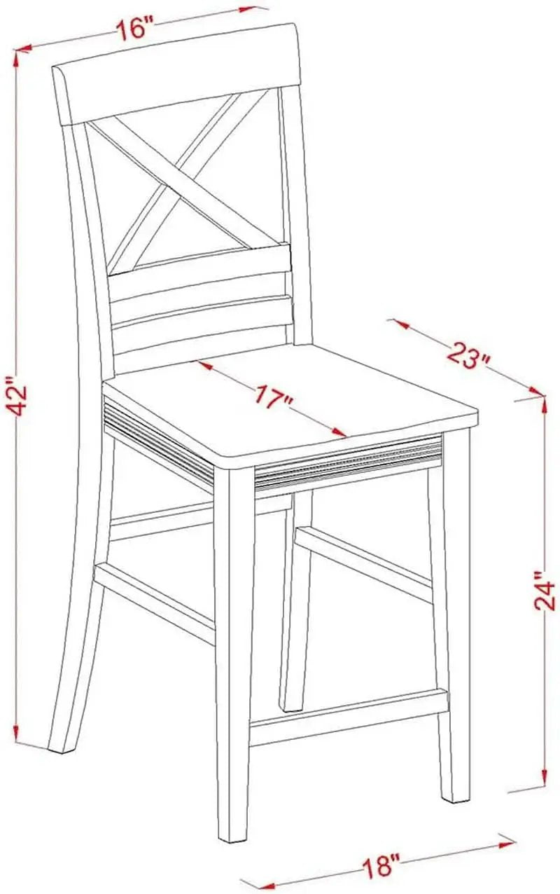 Quincy Counter Height Bar Stool Set Of 2 Buttermilk And Cherry from PriceLows™