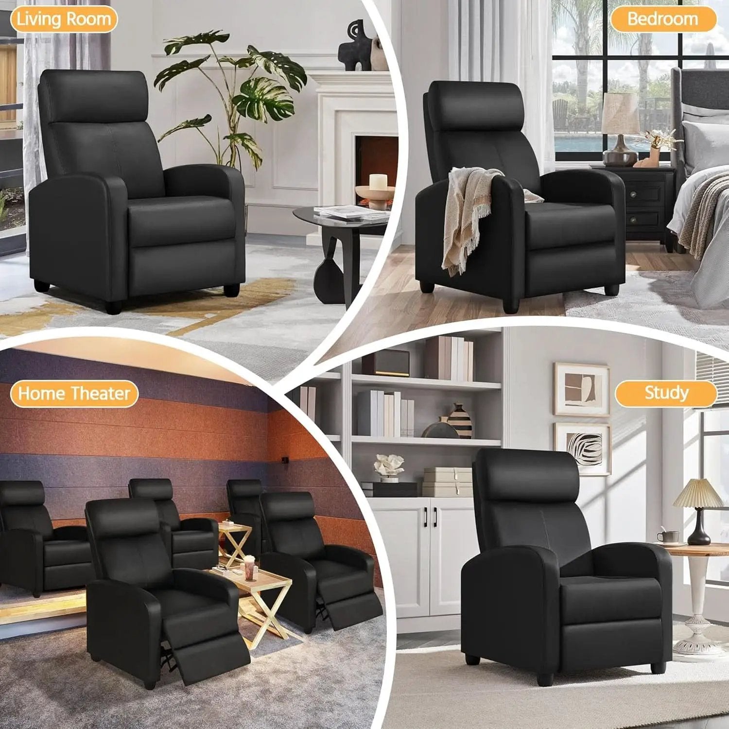 Modern Recliner Sofa With Lumbar Support And Plush Comfort from PriceLows™