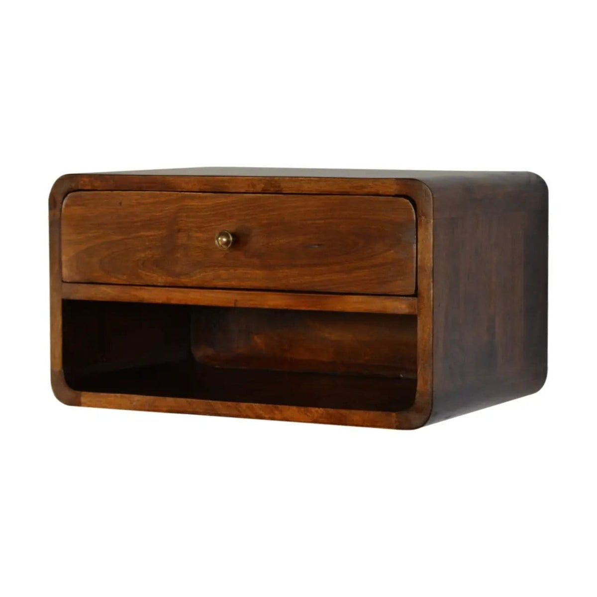 Curve Upper Slot Floating Nightstand | 6 Pieces | Bedroom Furniture | Bedroom