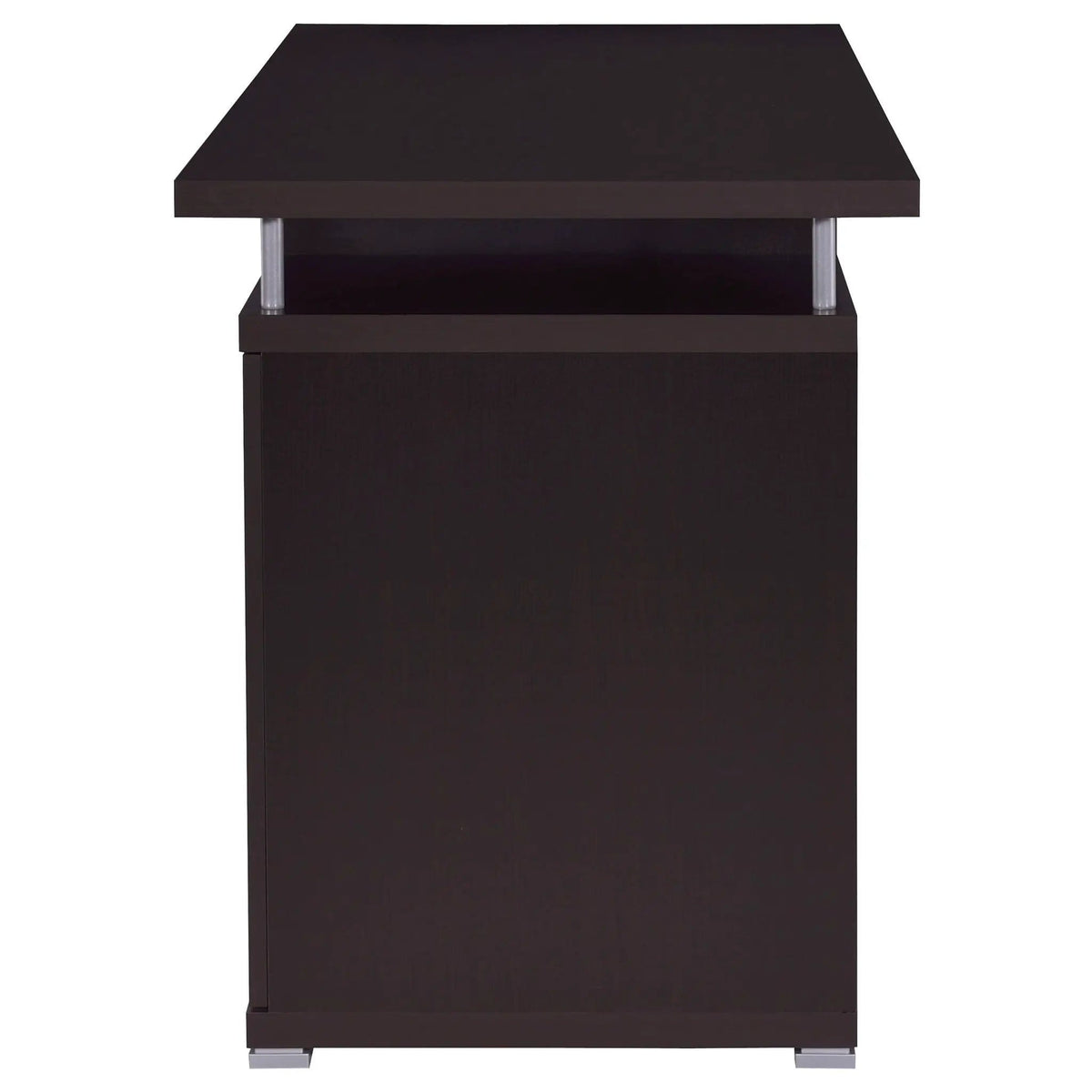 Tracy 55-inch 2-drawer Office Computer Desk | 55 x 23.5 x 29.5 in | Engineered Wood & Veneer | Cappuccino