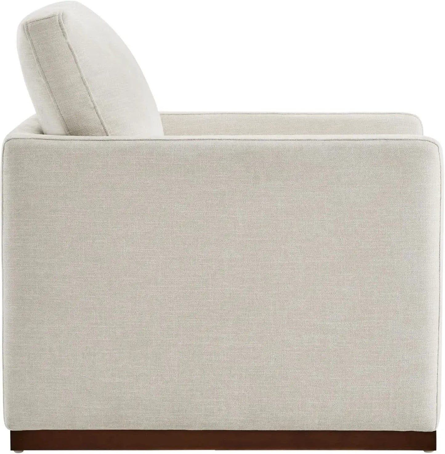Swivel Linen Accent Armchair Mid Century Modern 360 Swivel from PriceLows™