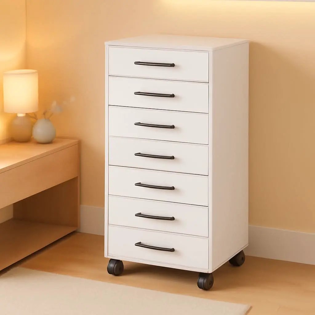 White 7 Drawer File Cabinet Storage For Home Office from PriceLows™
