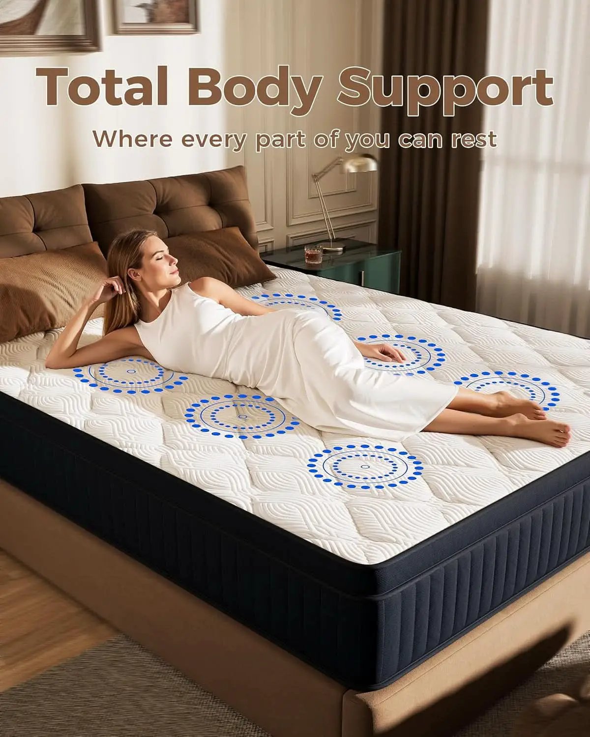 Twin Mattress 8Inch Pocket Springs Luxuriously Soft from PriceLows™