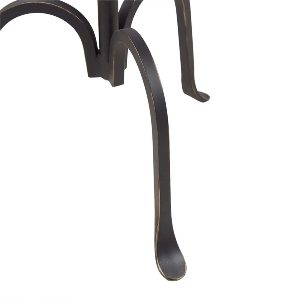 Gaberial Accent Table With Top | 11.75 x 11.75 x 20 in | Marble & Metal | Black