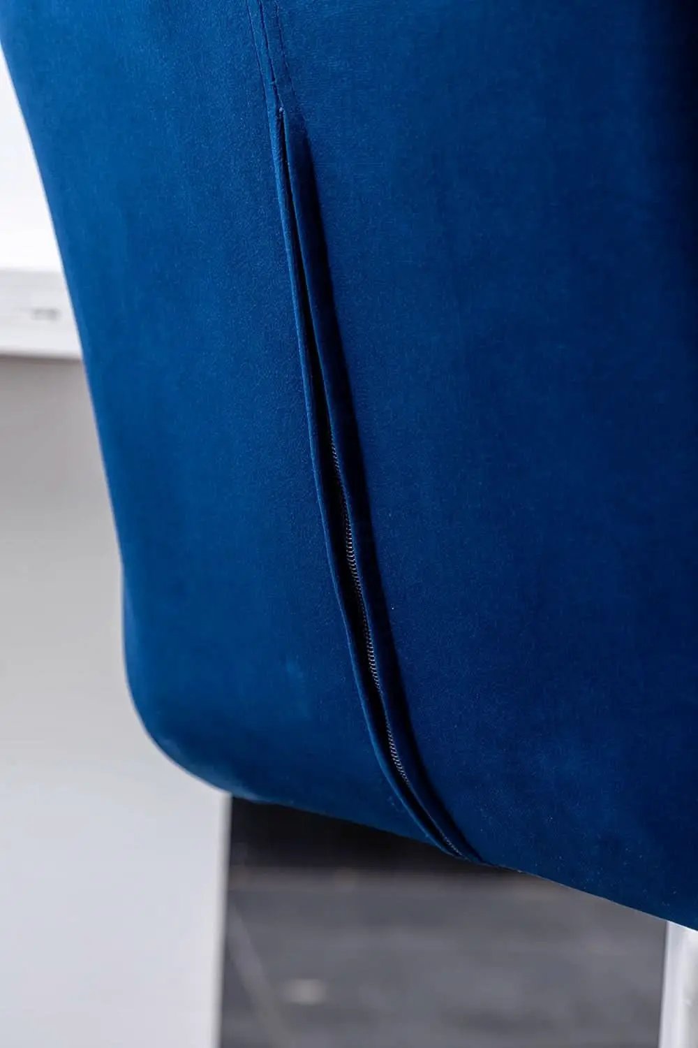 Velvet Diamond Tufted Swivel Barstools Blue Adjustable Height Set of 2 from PriceLows™