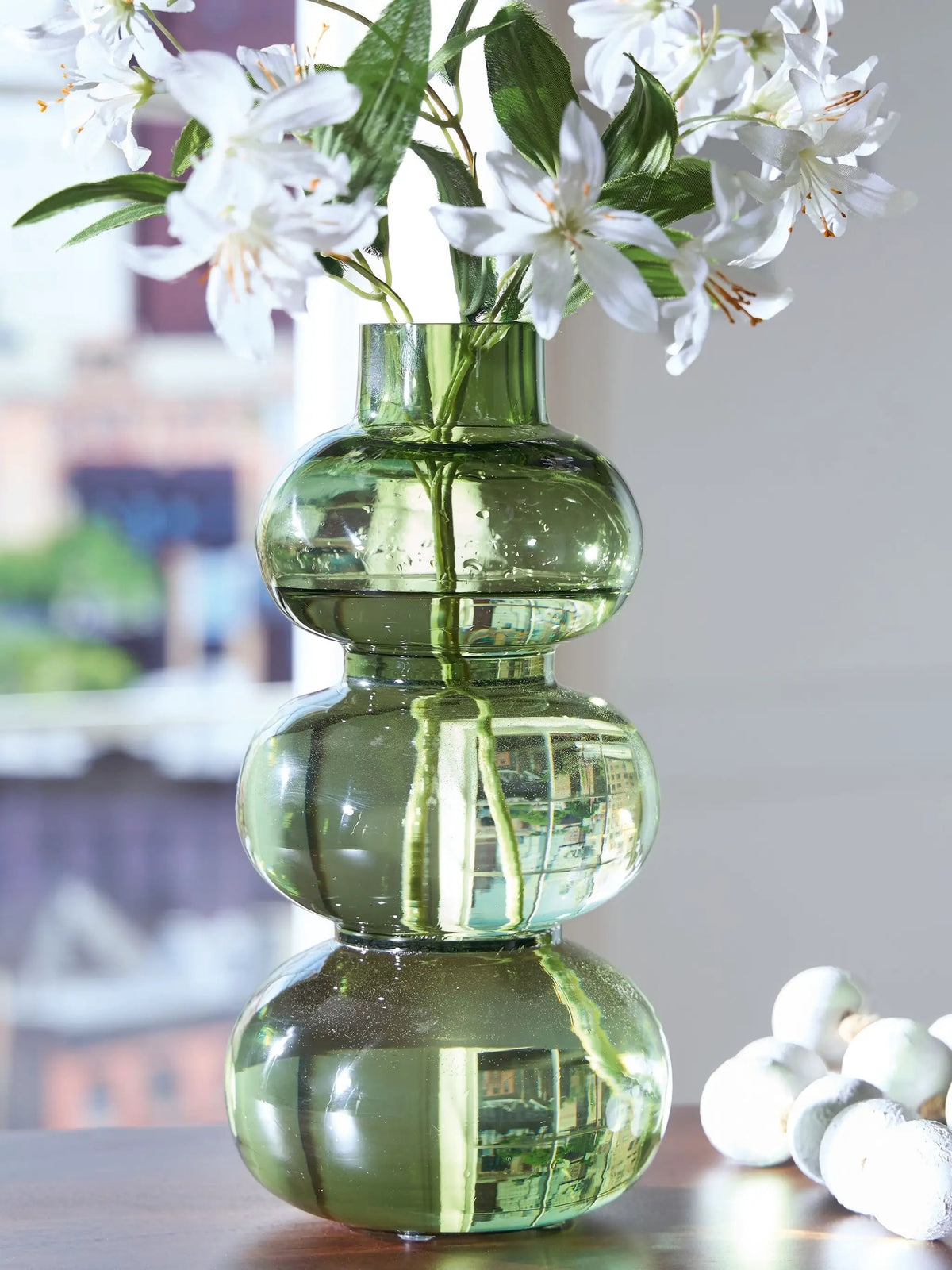 Renethorne Blown Glass Vase | Rounded Organic Shape | Modern Vibe | 9.25 Inch Height