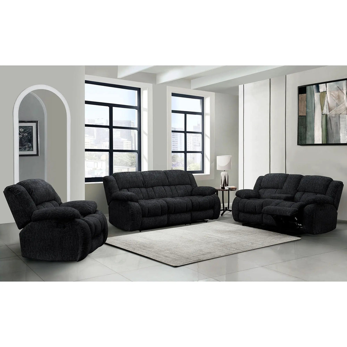 Stonic Reclining Sofa | Modern Design | Sleek Contemporary Look | 88 Inch Length