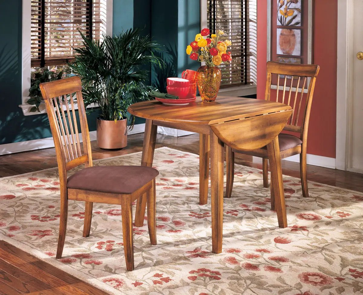 Drop Leaf Dining Table Set | Berringer Collection | Select Veneers | Hardwood Solids