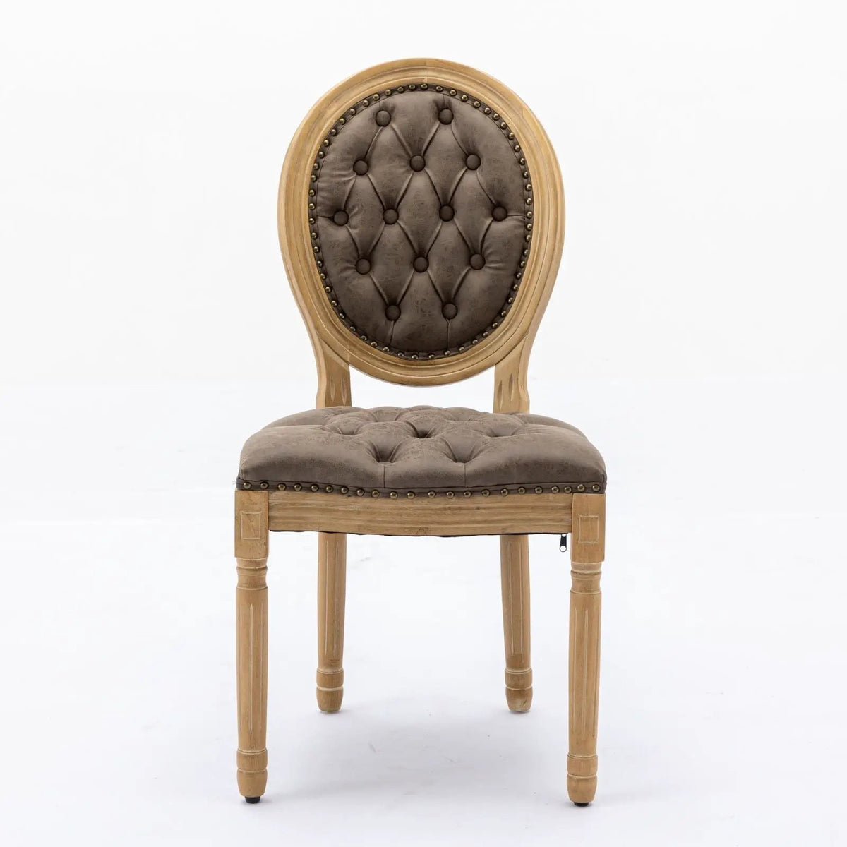 French Style Dining Chairs | Solid Wood Frame | Antique Painting | Hand-Pulled Buckle Decoration