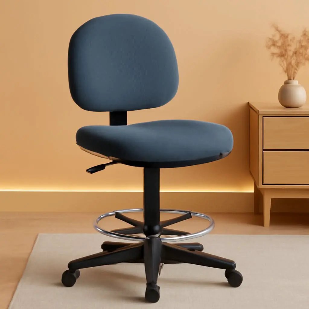 Pneumatic Adjustable Multi Task Stool Blue Ergonomic Back from PriceLows™