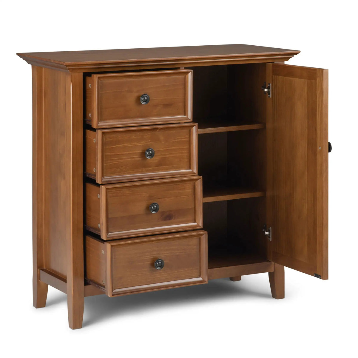 Amherst Storage Cabinet | Medium Handcrafted Solid Wood | NC Lacquer Finish | Multipurpose Storage