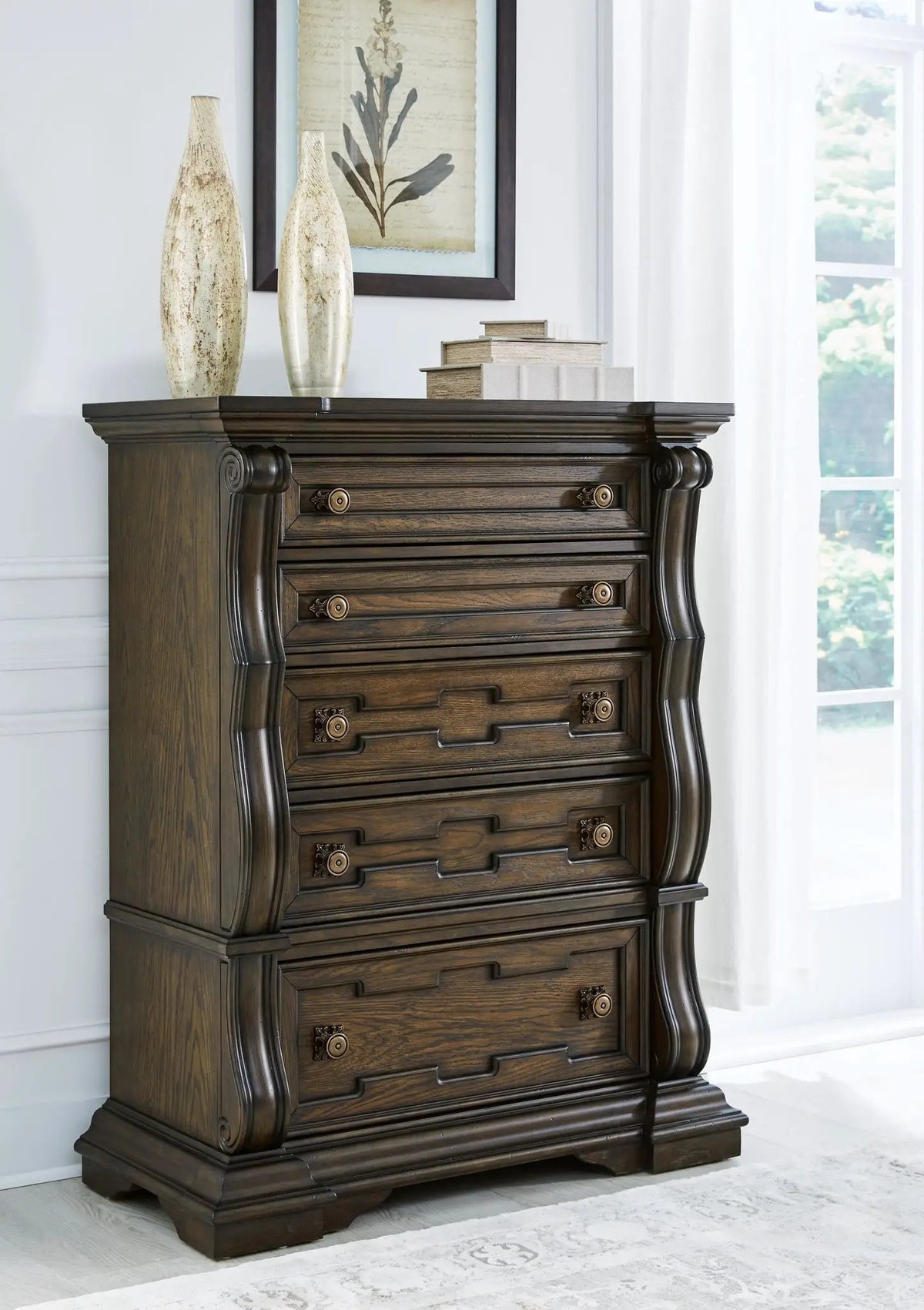 Maylee Upholstered Bedroom Set | 4-Piece | Opulent Traditional Style | Old World Inspired