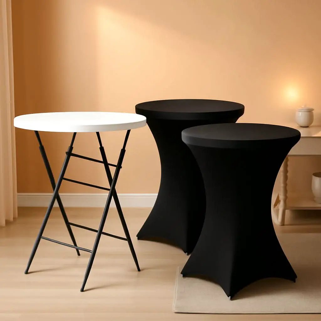 32 Inch Bar Height Folding Cocktail Tables Removable Legs from PriceLows™