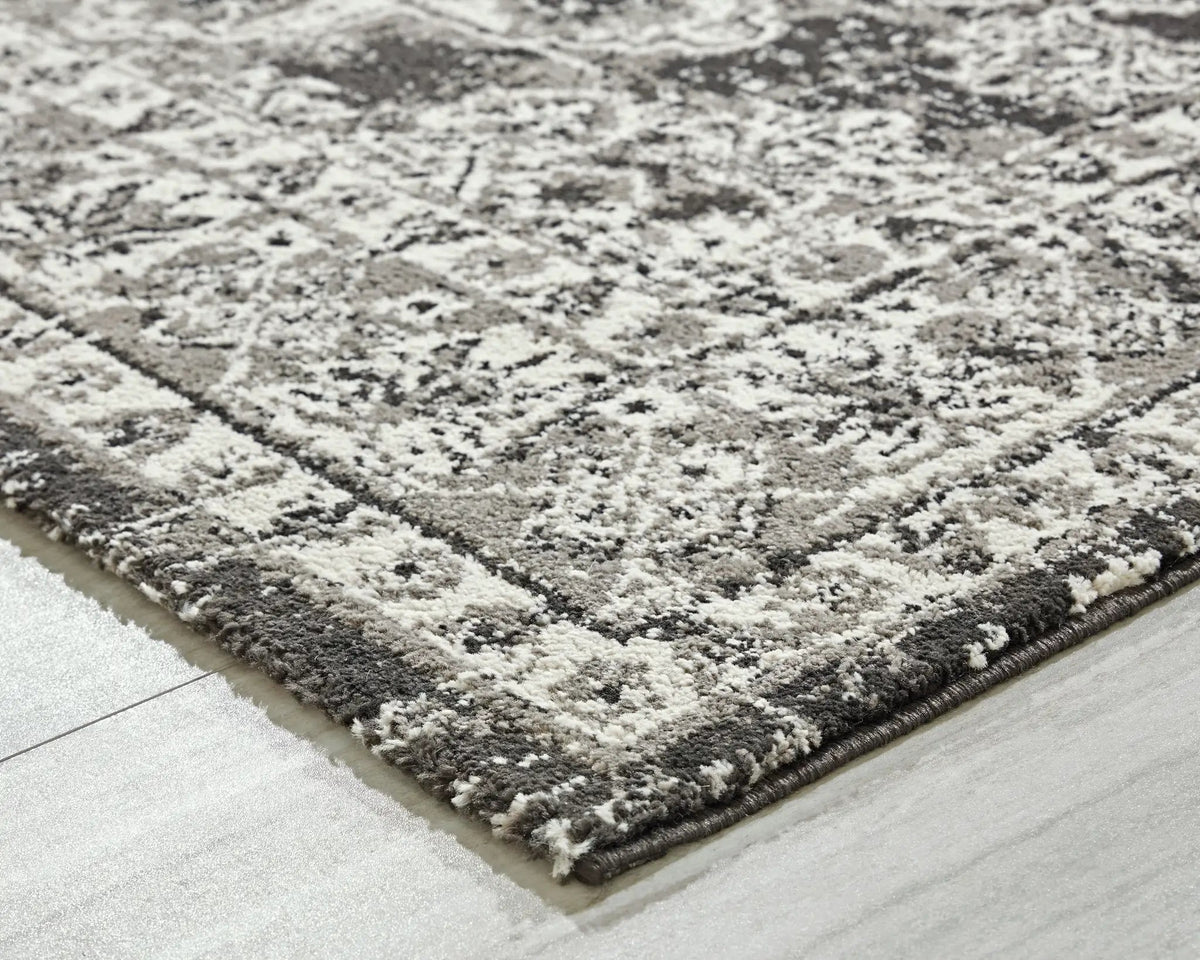 Glennisman Area Rug | 94.75 x 119.5 Inch | Botanical Pattern | Neutral Tones