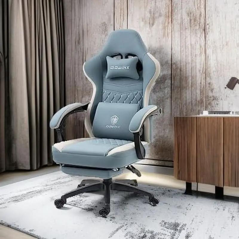 Blue Gaming Chair With Pocket Spring Cushion For Long Gaming Sessions from PriceLows™