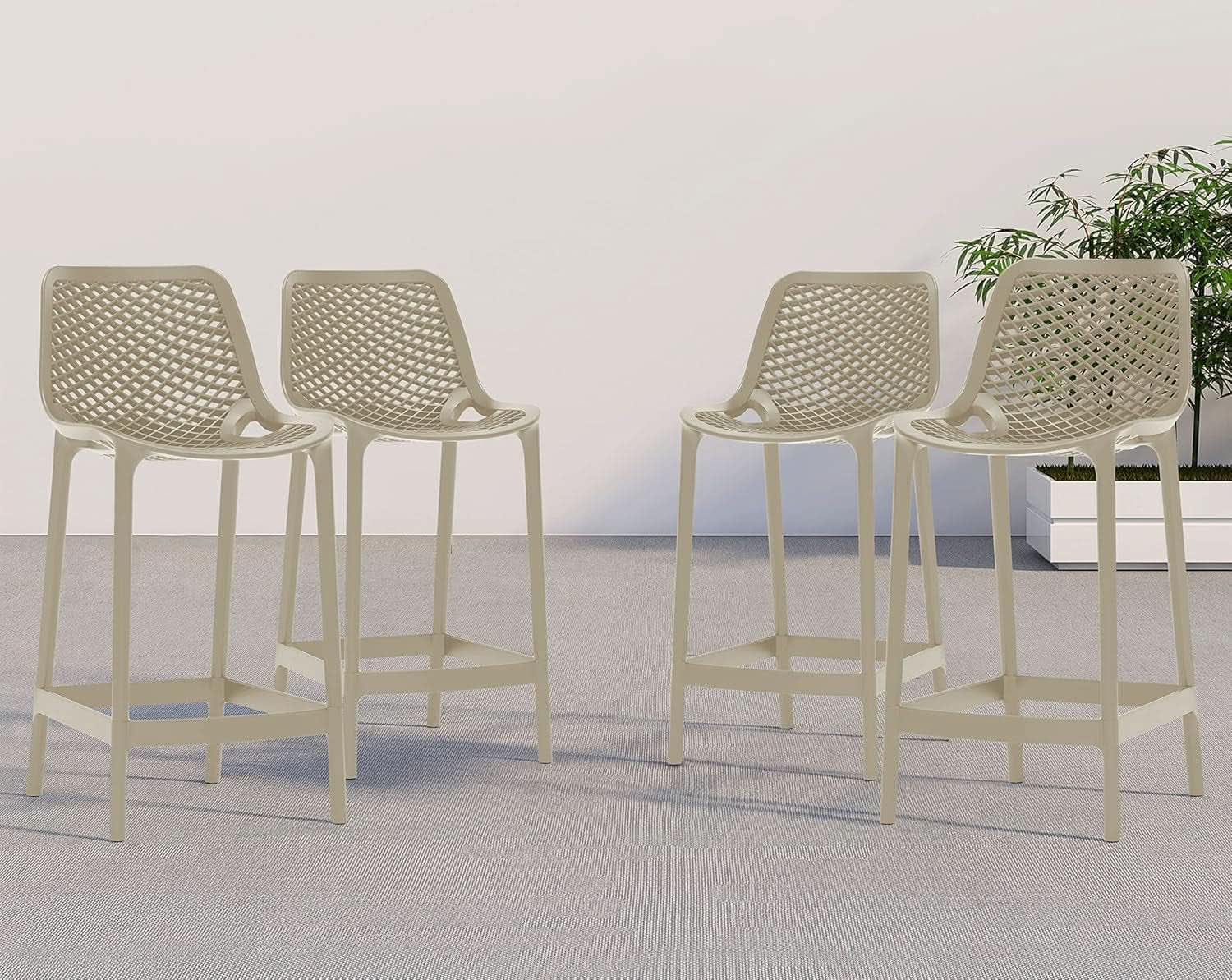 Contemporary Weather Resistant Outdoor Patio Stool Set from PriceLows™