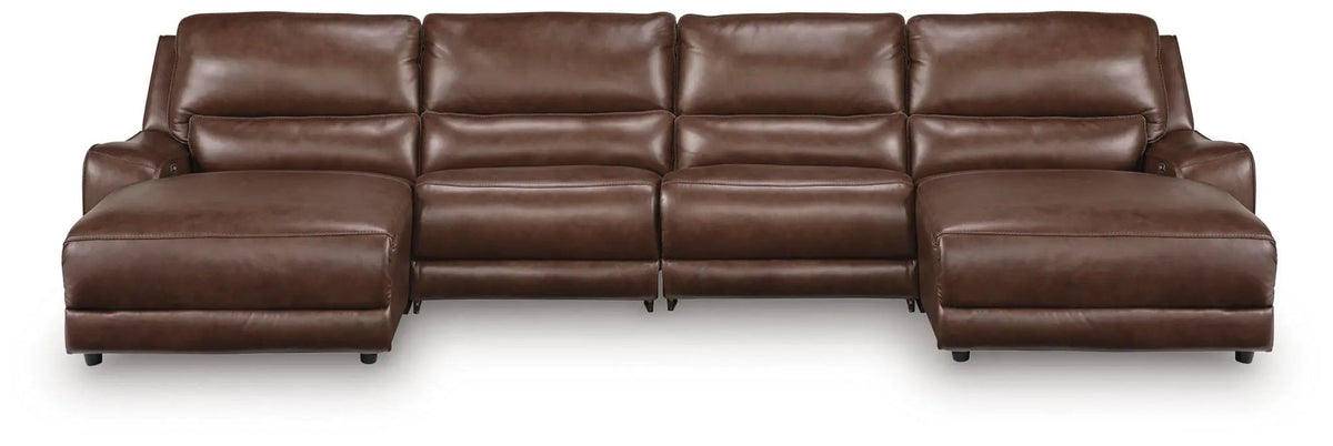 DeepWakes Power Reclining Sectional | Chaise Included | Ultra-Stylish Design | 130 Inch Length
