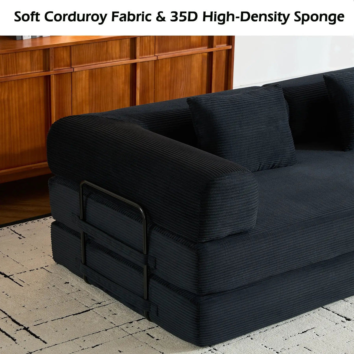 Convertible Sleeper Sofa Bed | 35D High Density Foam | 4 In 1 Design