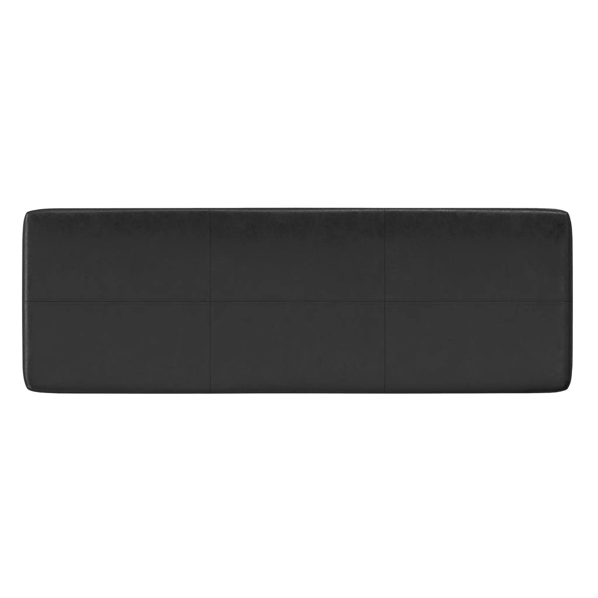 Carlson Ottoman Bench | Mid-Century Design | Top Stitching Detail | Webbed Seat Support