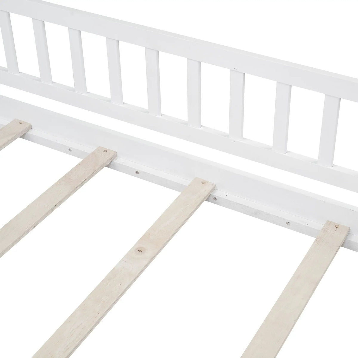 Kids Bed Frame | Playhouse Design | Roof And Fence | Toddler Size