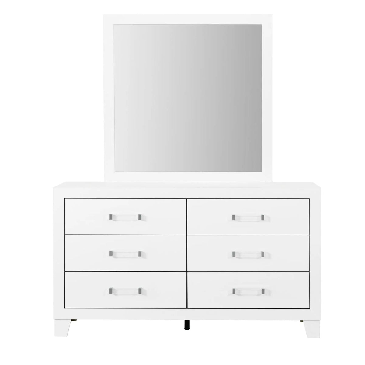 Omoda Mirror | 39.56 x 0.18 x 39.57 in | Wood & Acrylic | White