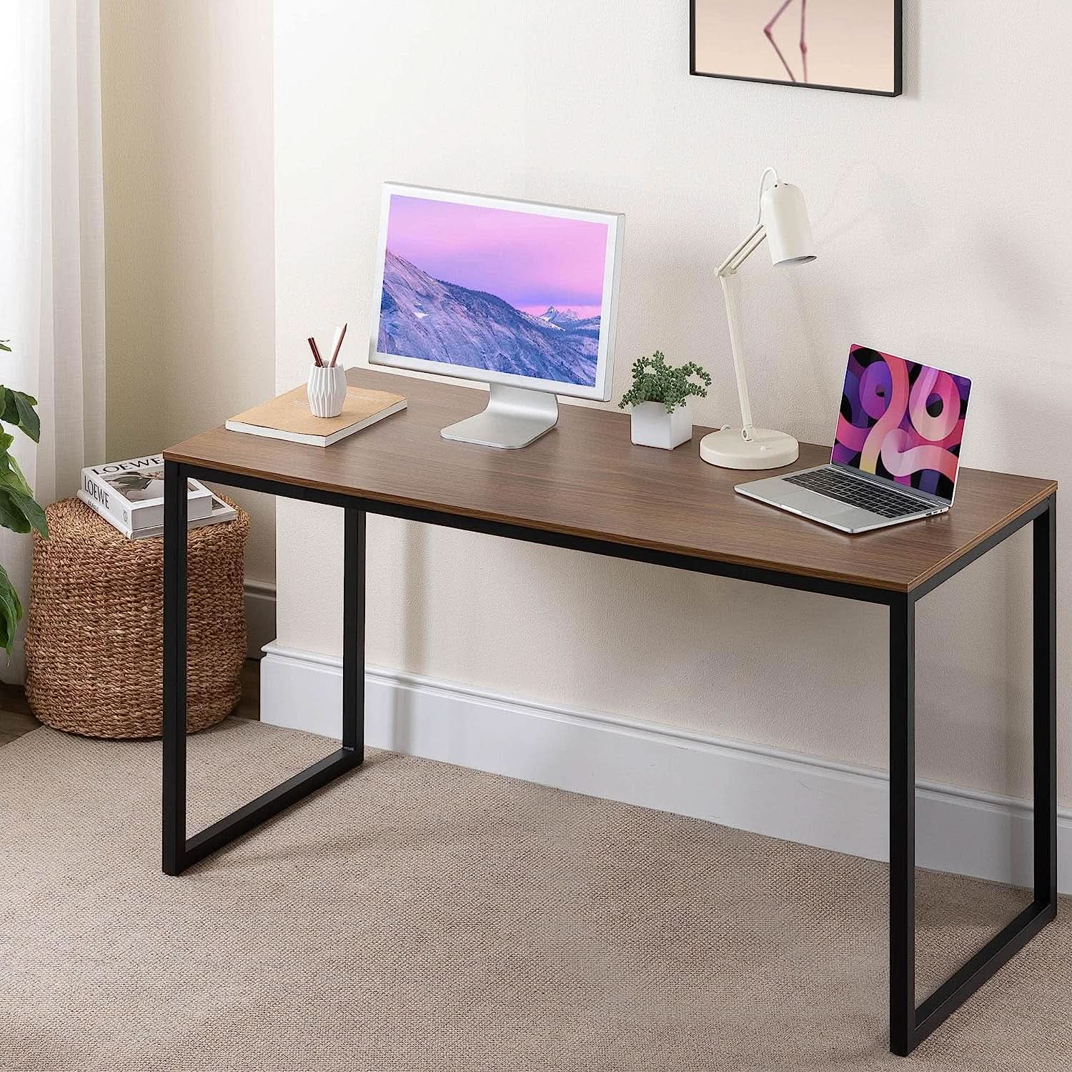 Black Frame Office Desk With Easy Assembly And Sturdy Build from PriceLows™