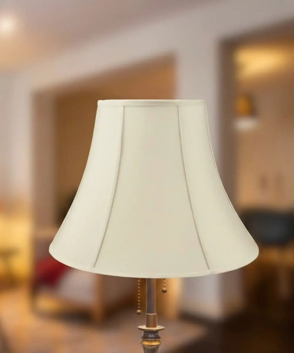 Bell Lampshade | Shantung Fabric | Eggshell Finish | 20X15 Inches