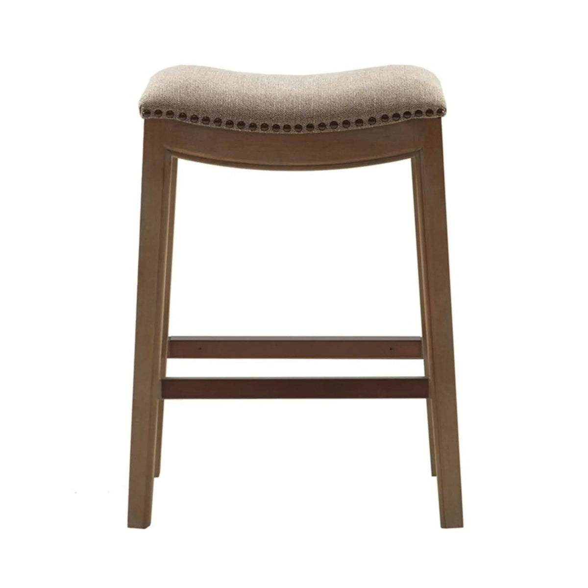 Saddle Counter Stool With High Density Foam Counter Height (24"-27") | 14.37 x 20 x 27.36 in | Metal & Plywood | Home