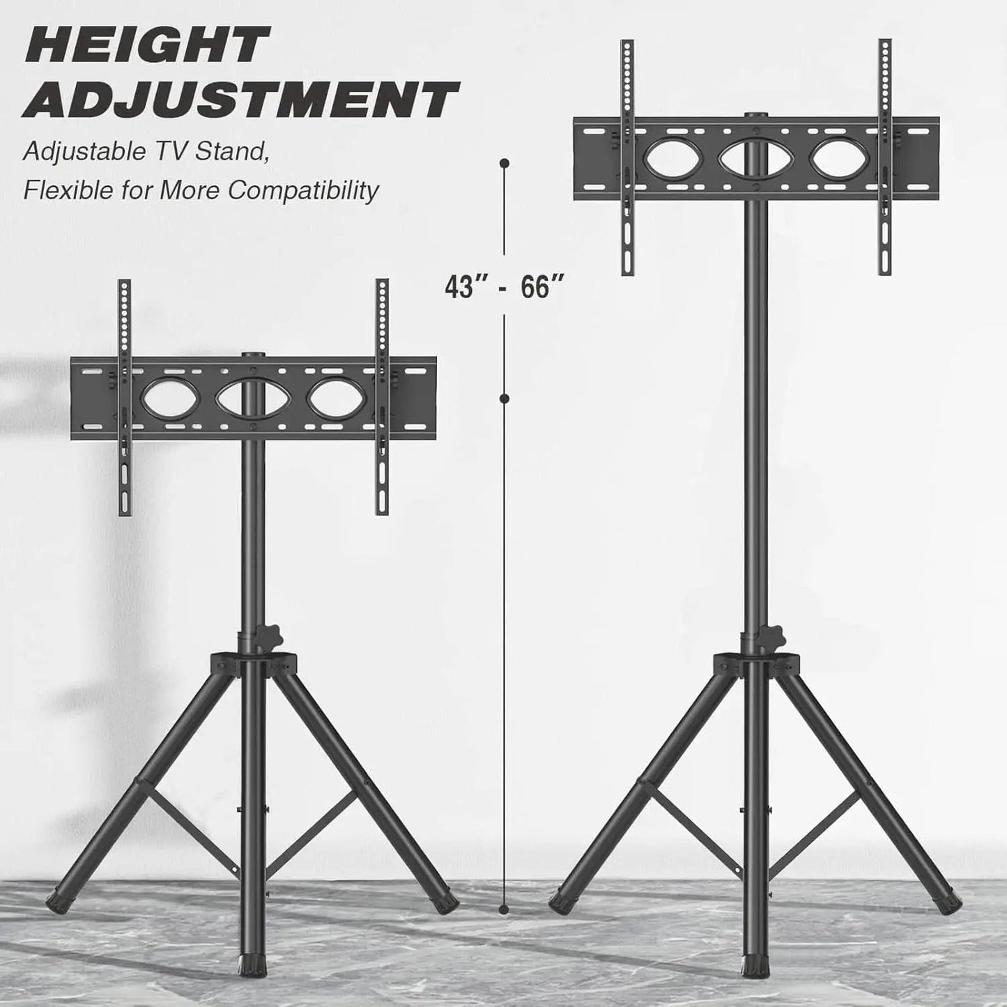 Tripod TV Stand For 23-75 Inch TVs Tilt 15 Degrees from PriceLows™