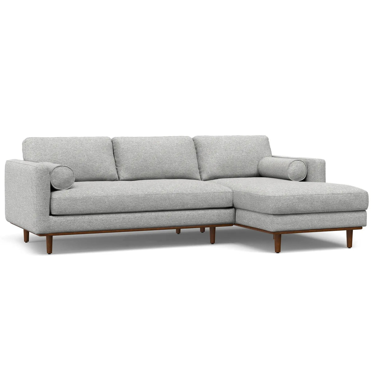 Morrison Upholstered Sectional Sofa | Genuine Aniline Leather | Chaise Cushions | 102.2 Inch Length