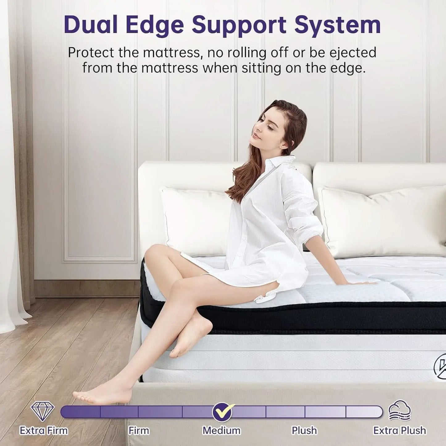 Full Size 10 Inch Hybrid Mattress Pressure Relief Certipur from PriceLows™