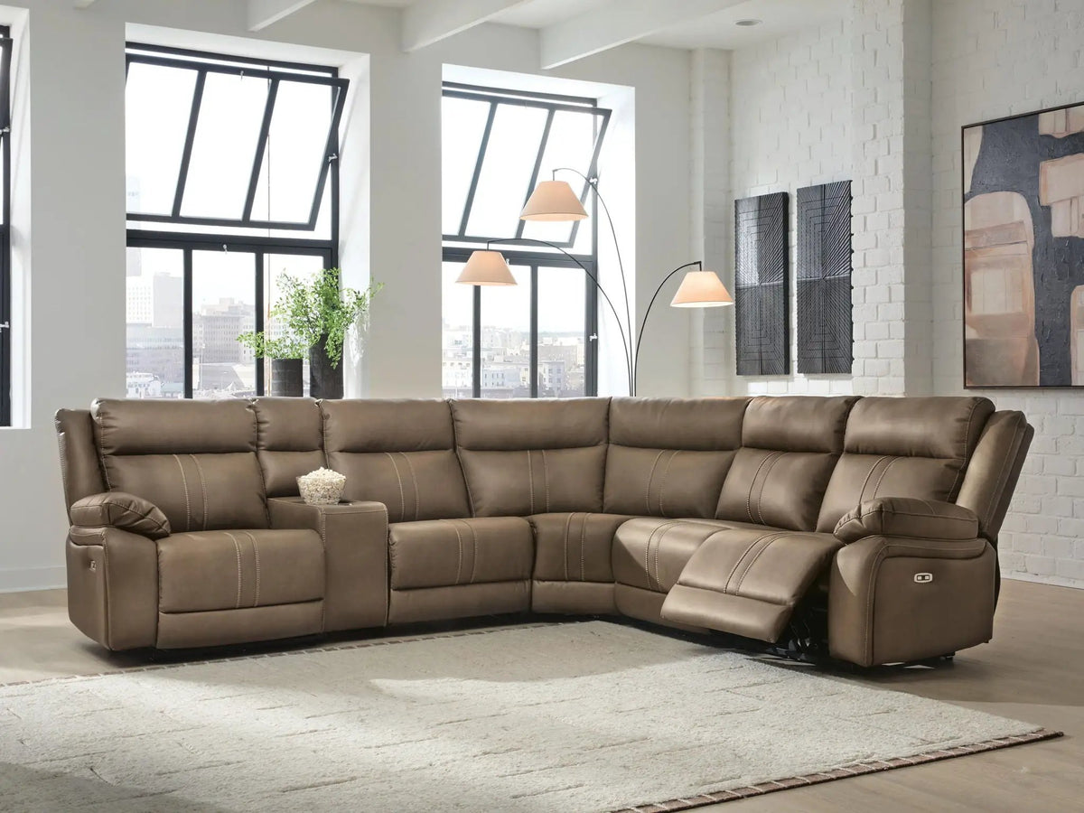 Reclining Sectional | Power Recline | Adjustable Headrests