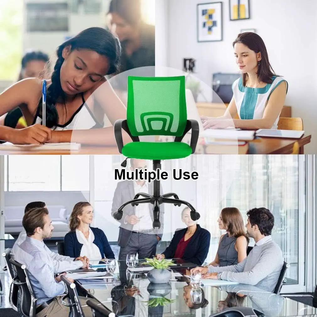 Green Ergonomic Mesh Office Chair With Lumbar Support from PriceLows™