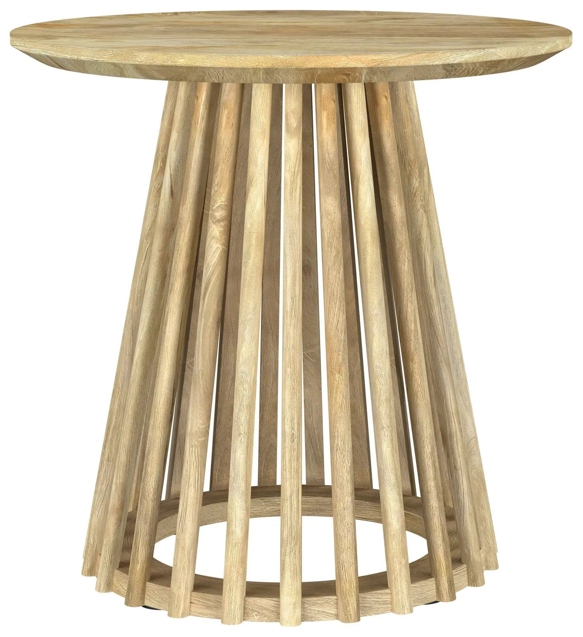 Touhy Round Solid Wood End Side Table Natural Mango | 22 x 22 x 22 in | Mango Wood | Living Room