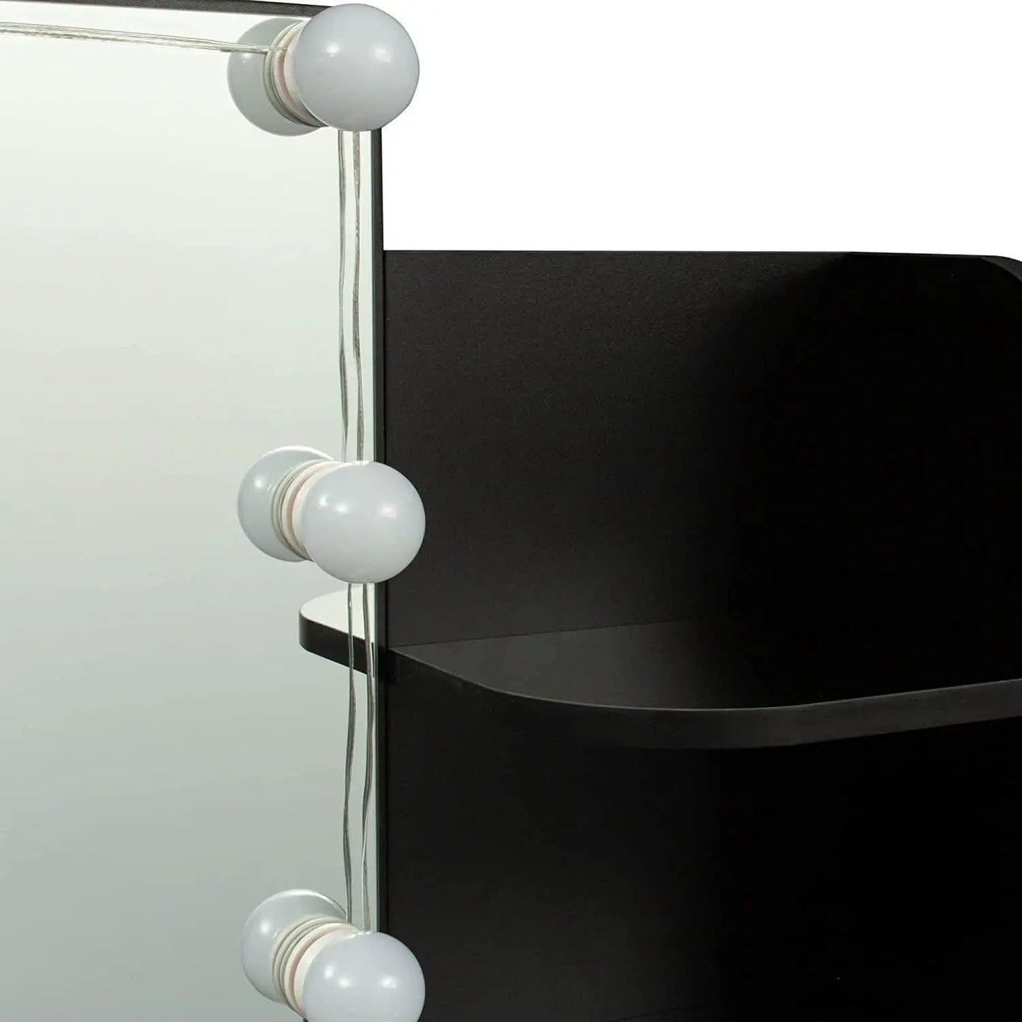 Black Vanity Set With 10 Lights For Bedroom Storage from PriceLows™