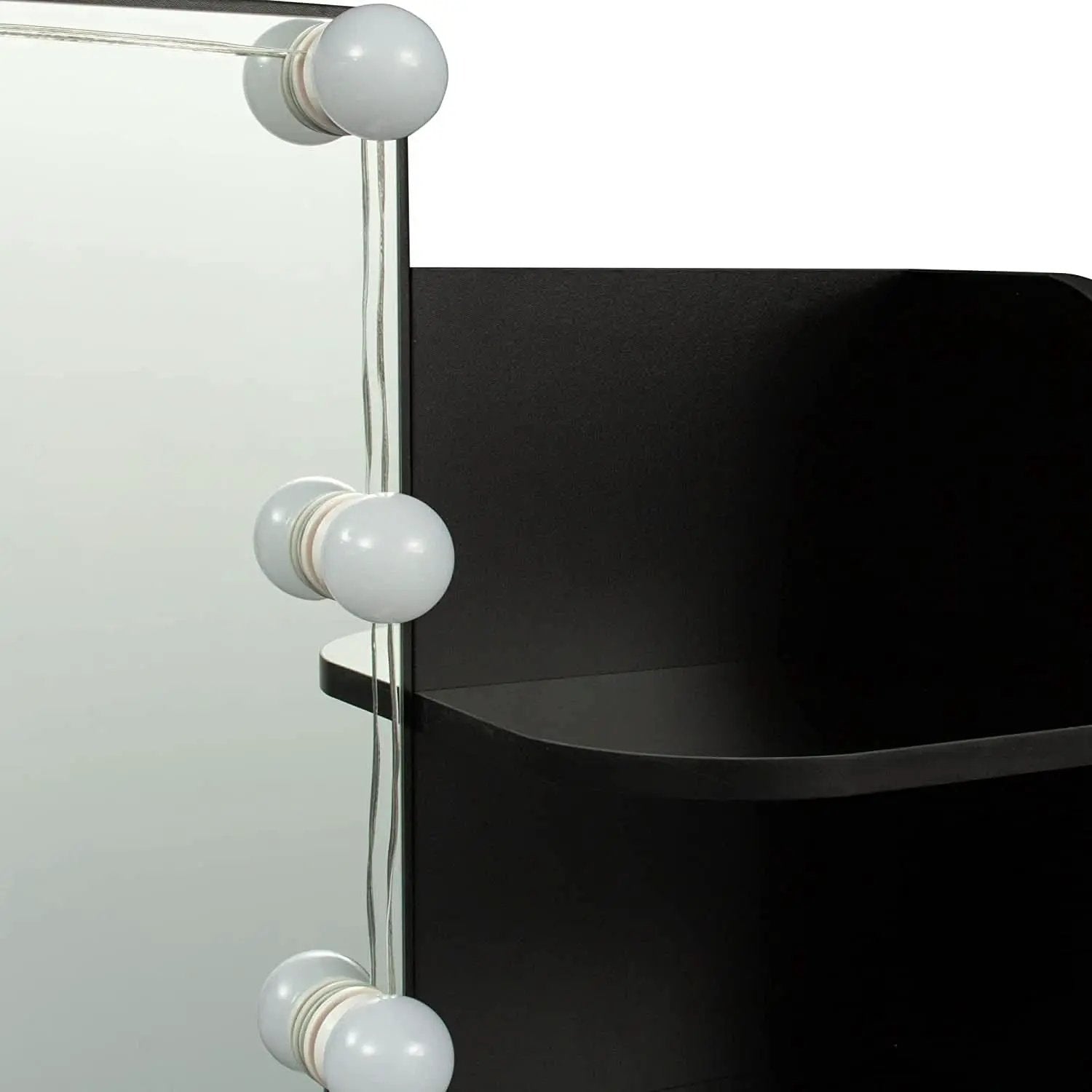 Black Vanity Set With 10 Lights For Bedroom Storage from PriceLows™