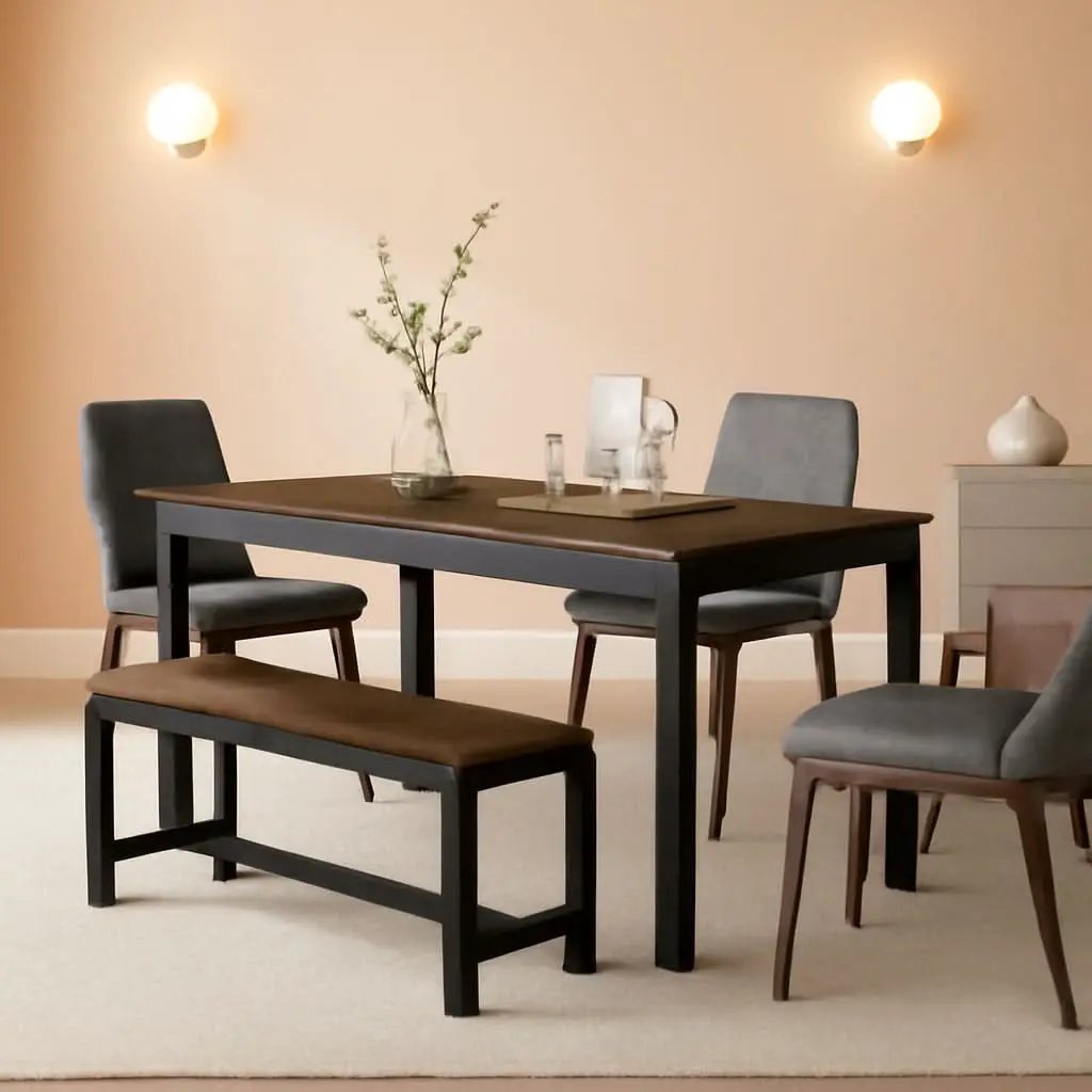 71 Inch Dining Table With Metal Legs Elegant Quality from PriceLows™