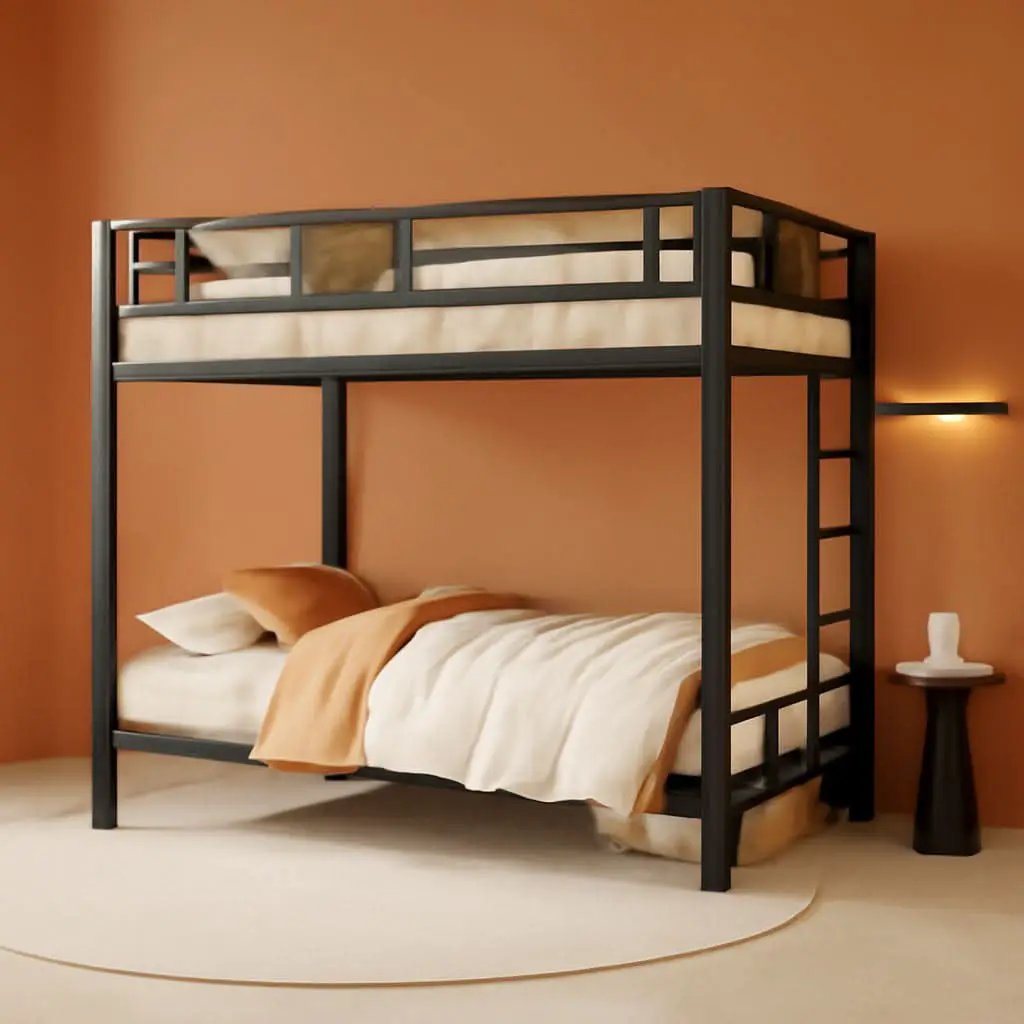 Loft Bunk Bed Twin Over Twin With Ladder And Guardrails from PriceLows™