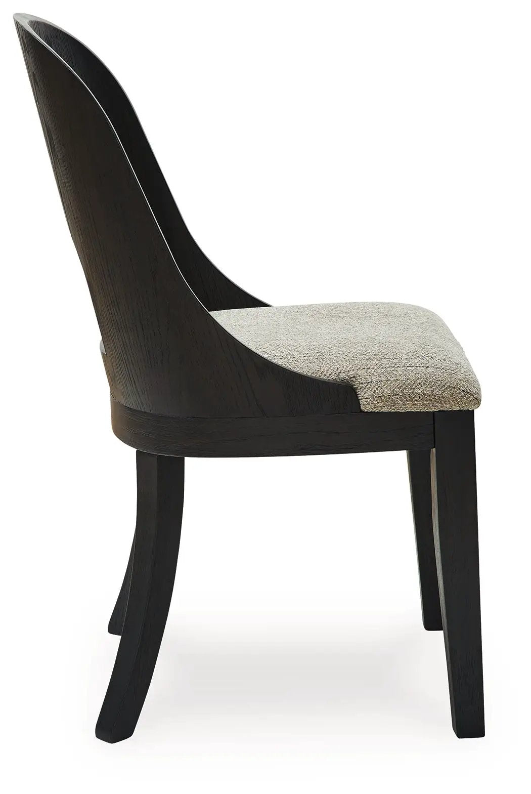 Rowanbeck Dining Side Chairs | Set Of 2 | Gray And Black | Upholstered Seats