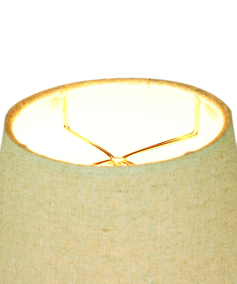 Edison Clip On Lampshade | 5x8x7 Empire | Sand Linen