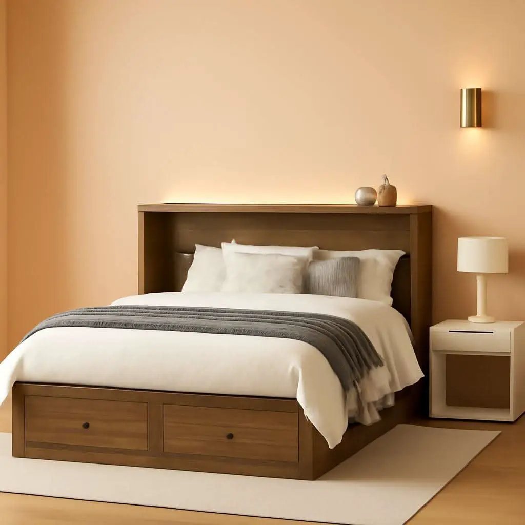 Murphy Bed Barnwood Queen Size Fits Small Spaces In Cabinet from PriceLows™