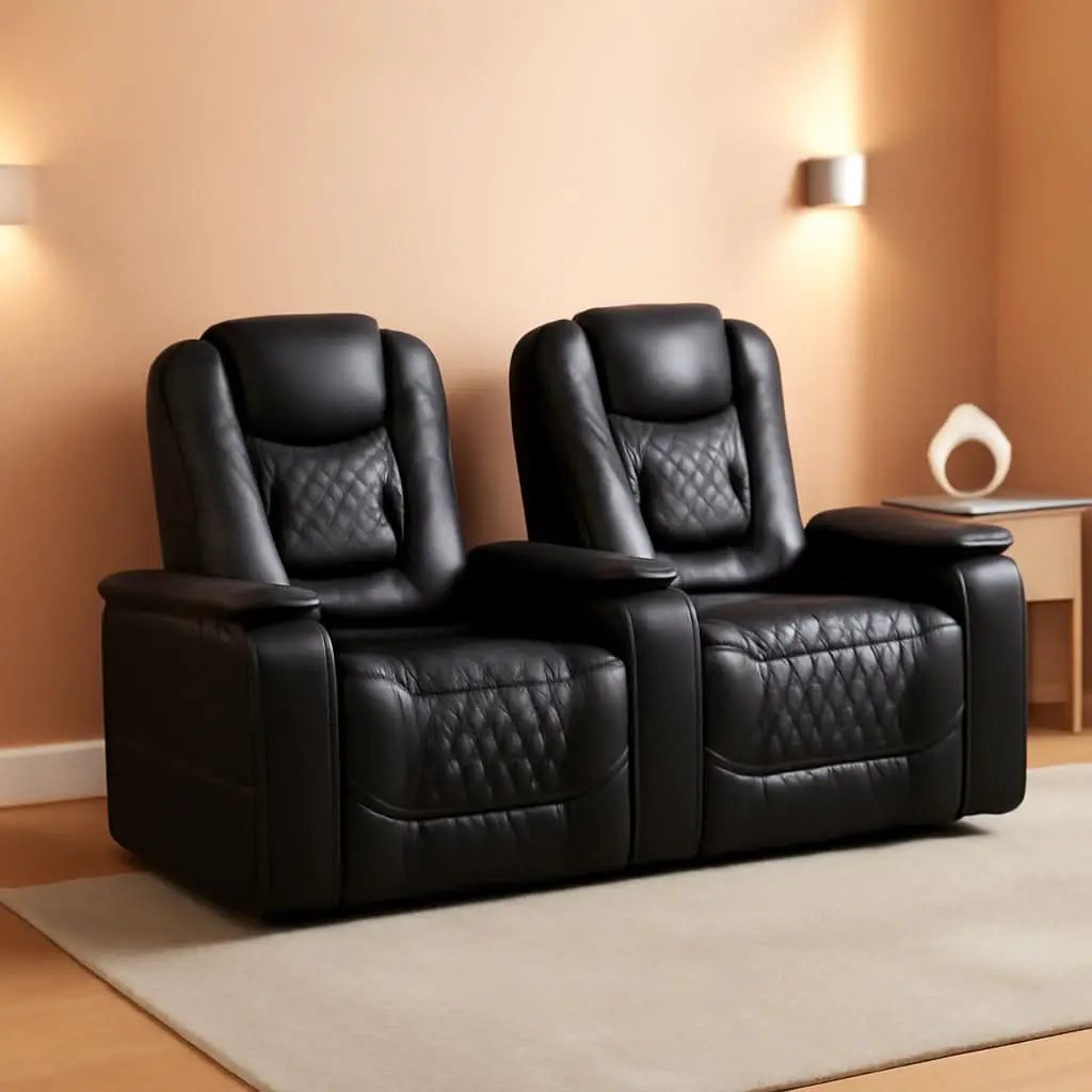 Power Recliner Chair With USB Ports And Cup Holders Black from PriceLows™
