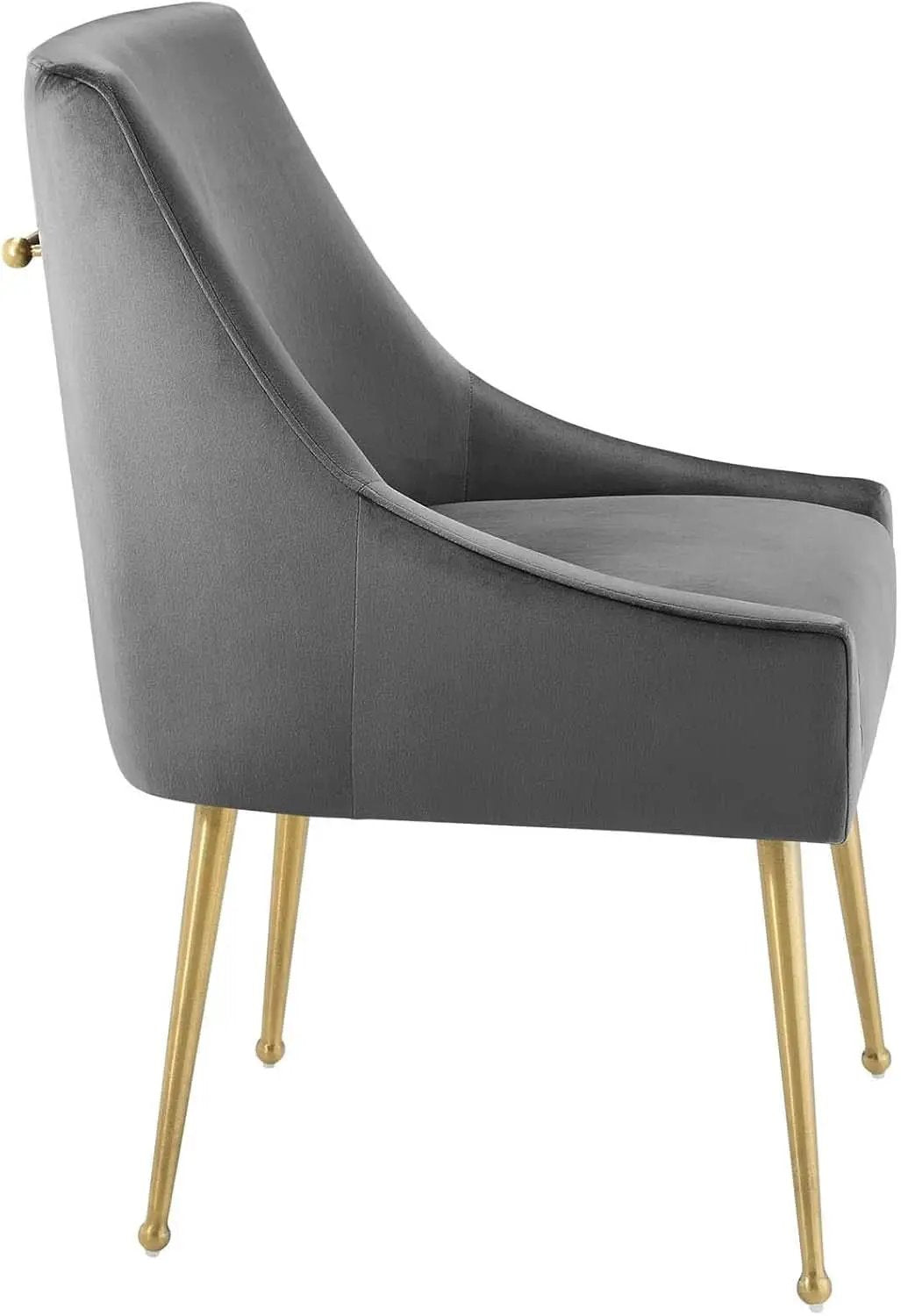 Discern Upholstered Performance Velvet Dining Chair Gray from PriceLows™