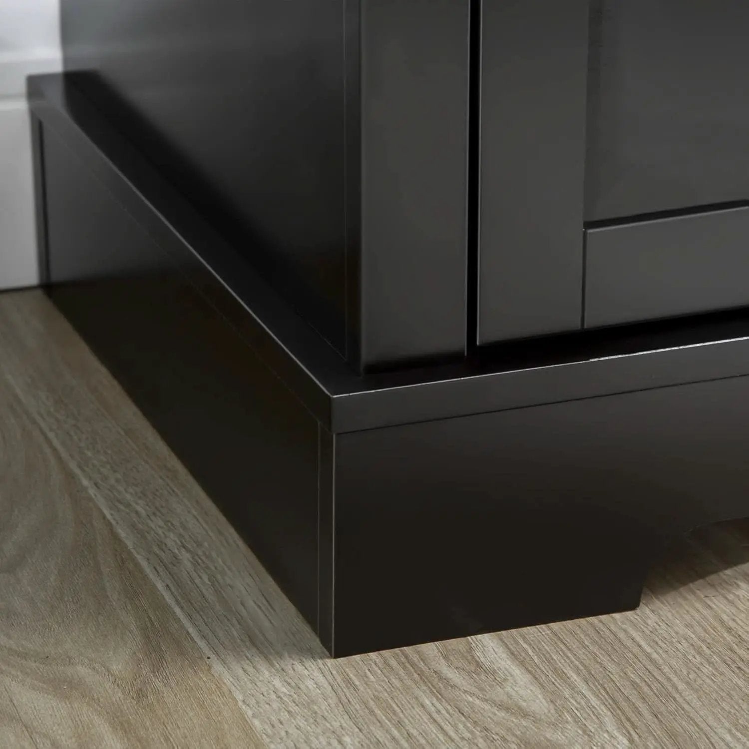 Black Buffet Cabinet With Drawers And Adjustable Shelves from PriceLows™