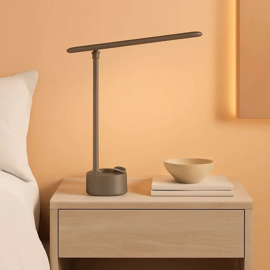 Gray LED Desk Lamp With Stepless Dimming And USB A And C from PriceLows™